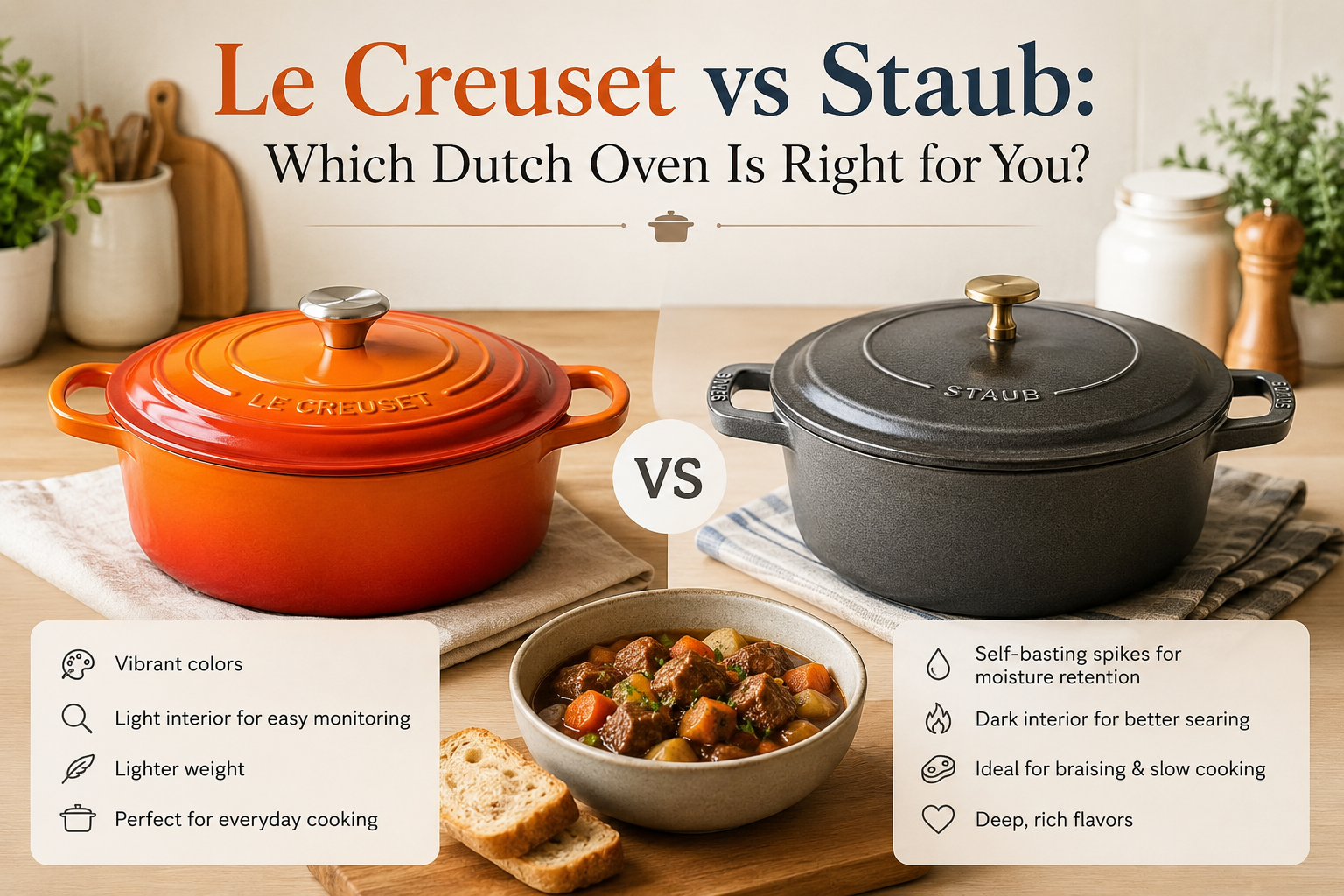Le Creuset vs Staub: Which Dutch Oven Is Right for You?