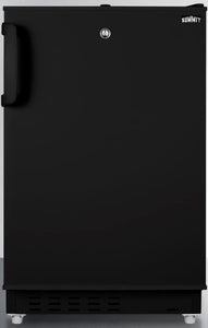 Summit 20" Refrigerator Freezer, Black - ALRF49B
