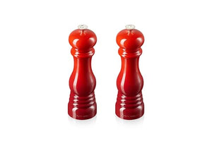 Salt And Pepper Mill Set - Cerise 8" x 2 1/2" each
