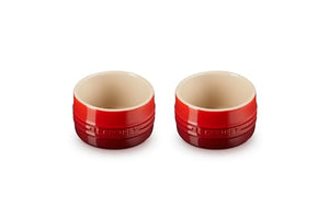 Stoneware Straight Wall Ramekin Set of 2 Cerise