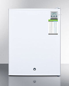 Compact manual defrost all-freezer for medical/general purpose use, with alarm, hospital grade cord, external thermometer and lock