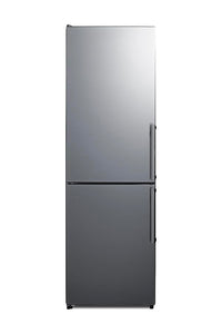 Summit 24" Refrigerator, 10.8 cu.ft. cu.ft Capacity Refrigerator-Freezer, Bottom Freezer, With Ice Maker,Stainless Steel Look - FFBF235PLIMLHD (Left Handed Door Swing)