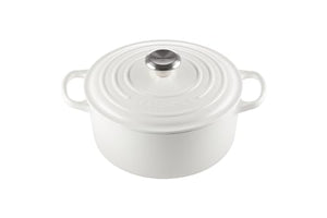 Le Creuset Enameled Cast Iron Signature Round Dutch Oven, 4.5 qt., White