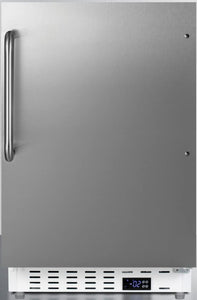 Summit Appliance ALFZ36SSTB Built-in ADA Compliant Residential All-Freezer, White, Stainless Steel Door, Towel Bar Handle, Door Storage, Temperature Alarms, Adjustable Thermostat and Manual Defrost