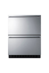 Summit 24” Two Drawer Refrigerator, Stainless Steel - ASDR2414