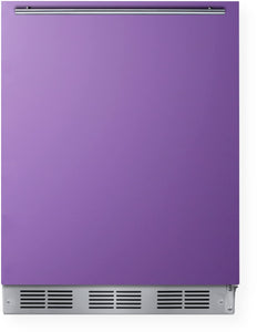 Summit Appliance BAR611WHPADA 24" Wide All-Refrigerator, ADA Compliant; Professional Handle; Hidden Evaporator; Automatic Defrost; Adjustable Thermostat; Interior Light; Lavender Purple Door