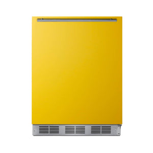 Summit 24" Refrigerator Freezer, Undercounter Fridge, 5.04 cu.ft. Capacity, ADA Compliant, ENERGY STAR, Yellow - BRF611WHYADA