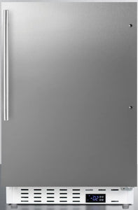 Summit Appliance ALFZ36CSSHV Built-in Undercounter ADA Compliant Residential All-Freezer with Stainless Steel Cabinet, Thin Vertical Handle, Door Storage, Adjustable Thermostat and Manual Defrost