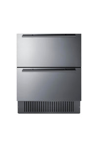 Summit 27” Two Drawer Refrigerator, Outdoor Drawer Refrigerator, 4.83 cu.ft. Capacity, Stainless Steel, Panel Ready Capable*- SPR275OS2DCSS (*Panels not included)