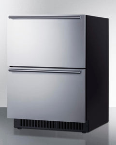 Summit 24” Two Drawer Refrigerator, Stainless Steel- SDHDR2446