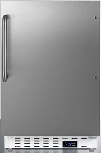 Summit Appliance ALFZ36CSS Built-in Undercounter ADA Compliant Residential All-Freezer with Stainless Steel Cabinet, Towel Bar Handle, Door Storage, Adjustable Thermostat and Manual Defrost