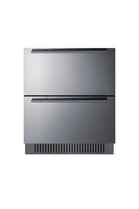 Summit 27” Two Drawer Refrigerator, Outdoor Drawer Refrigerator, ADA Compliant, 4.83 cu.ft. Capacity, Stainless Steel, Panel Ready Capable*- SPR275OS2DCSSADA (*Panels not included)