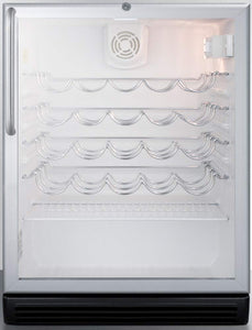 Summit SWC6GBLTBADA Wine Chiller Beverage Refrigerator, Glass/Black