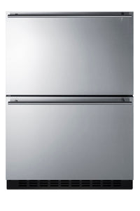 Summit 24” Two Drawer Refrigerator, Stainless Steel - ADRF244OS