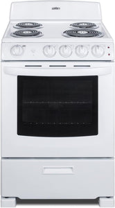 Summit 24" Electric Coil Range, with Cooktop and Oven - White