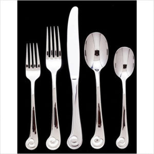 Ginkgo International Sanibel Surf 20-Piece Stainless Steel Flatware Place Setting, Service for 4