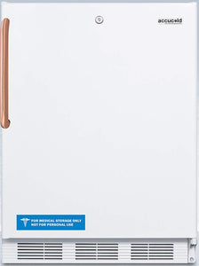 24 wide ADA compliant auto defrost all-refrigerator with lock, digital thermostat, internal fan, door storage, and copper handle