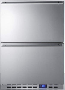 Summit 24" Two Drawer Refrigerator, Stainless Steel - FF642D