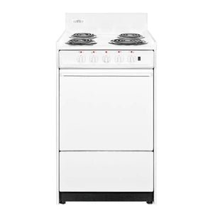 Summit WEM610 Kitchen Electric Cooking Range, White