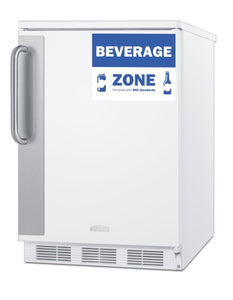 Summit Appliance 5.5 CU. FT. Commercial Refrigerator Without Freezer in White FF6W7BZ