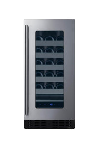 Summit 15” Wine Cellar, 18 Bottle Capacity, Stainless Steel- ASDW1522
