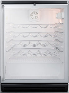 Summit SWC6GBLSH Wine Chiller Beverage Refrigerator, Glass/Black
