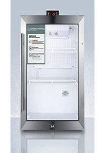 Summit Appliance Summit SCR314LDTGP Compact All-Refrigerator Medical - General Purpose - General purpose compact glass door refrigerator with lock