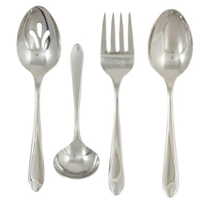 Ginkgo International Linden 4-Piece Stainless Steel Hostess Serving Set