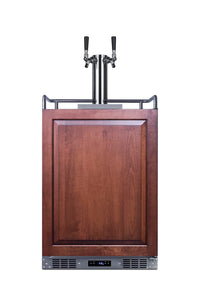 Summit Appliance SBC682PNRCFTWIN Panel Ready 24" Wide Built-In Cold Brew Coffee Kegerator, Panels Not Included, Dual Tap System, 5.6 cu.ft Capacity, Automatic Defrost, Digital Thermostat