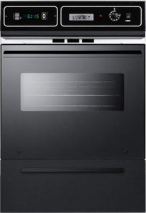 Summit 24" Gas Wall Oven, 2.92 cu.ft. Capacity Gas Oven, Glowbar Igniter, Black - TTM7212KW
