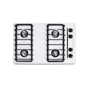 Summit 30" Gas Cooktop, 4-Burner, Electric Ignition, 115V Gas Cooktop, White - WNL053I (Electronic Ignition)