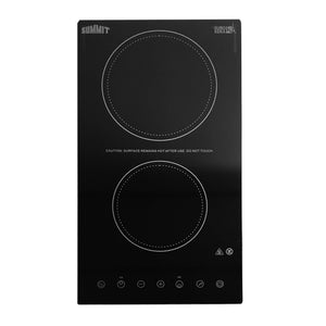 Summit 12" 2 Burner Electric Cooktop, Black - CR2B23T3B