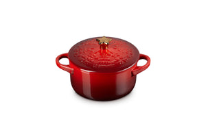 Le Creuset Stoneware Mini Cocotte with Star Knob, 24 oz., Cerise