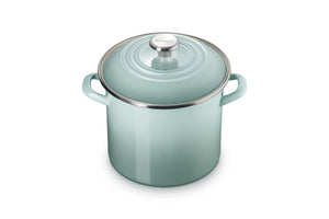 Le Creuset Enamel on Steel Traditional Stockpot, 8 qt., Sea Salt with Stainless Steel Knob