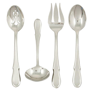 Ginkgo International Celine Platinum 4-Piece Stainless Steel Hostess Serving Set