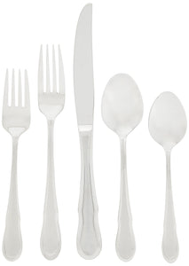 Ginkgo International Celine Platinum 20-Piece Stainless Steel Flatware Place Setting, Service for 4