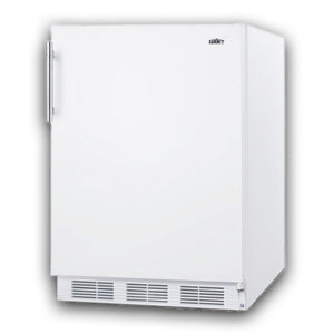 Summit 24" Refrigerator, Peak24 Undercounter Fridge, 5.5 cu.ft. Capacity, White - FF61W