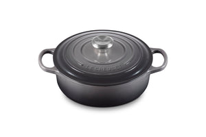 Le Creuset Enameled Cast Iron Round Wide Dutch Oven, 3.5 qt., Oyster