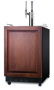 Summit Appliance 24" Wide Nitro Coffee Kegerator/Refrigerator Combo, Panel Ready, Black Interior, Caster Wheels, Residential/Commercial Use (LHD, Nitro Coffee) *Panel is not included