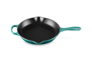 Le Creuset Enameled Cast Iron Signature Round Skillet, 10.25", Riviera