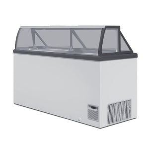 Summit by Elcold Ice Cream Dipping Cabinet, 19.2 Cu.Ft. Capacity, Commercial Freezer, Display, Includes Sneezeguard, White - SCOOPY61