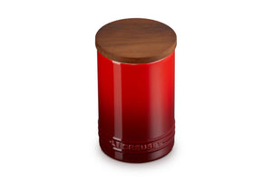 Canister with Wood Lid - Cerise 26 oz.
