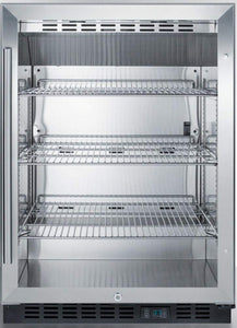 Summit Appliance SCR610BLCSS Built-in Undercounter Commercial Beverage Center with Stainless Steel Interior, Recessed LED Lighting, Digital Controls, Lock and Stainless Steel Wrapped Cabinet