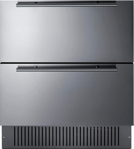 Summit 30” Two Drawer Refrigerator, Outdoor Drawer Refrigerator, 5.42 cu.ft. Capacity, ADA Compliant, Stainless Steel, Panel Ready Capable*- SPR3032DADA (*Panels not included)