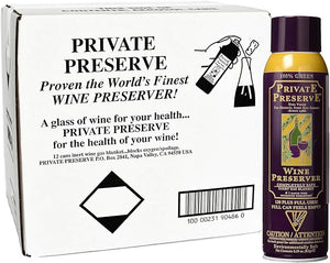 Wine Preservation System | 100% Green Gas Based | Suitable For All Wine, Port, Sake, Cognac, Whiskey, Fine Oil & Vinegar (Full Case of 12)