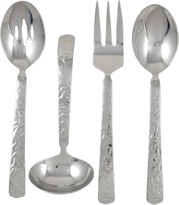Ginkgo International Bonnie 4-Piece Stainless Steel Hostess Serving Set