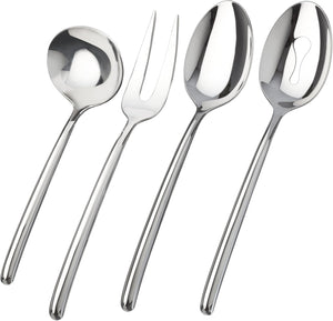 Ginkgo International Flight 4-Piece Stainless Steel Hostess Serving Set