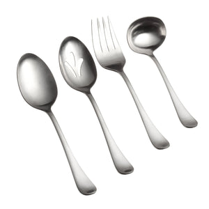 Ginkgo International Bergen 4-Piece Stainless Steel Hostess Serving Set