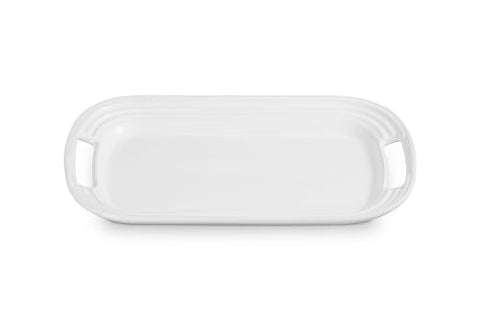 Le Creuset Stoneware Serving Platter, 14 in., White