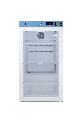 EQTemp ACR32GNSF456 19 Inch  Wide  3.17 cu.ft  Healthcare Refrigerator  Certified to NSF/ANSI 456 Vaccine Storage Standard (Right Hand Door  Glass Door)